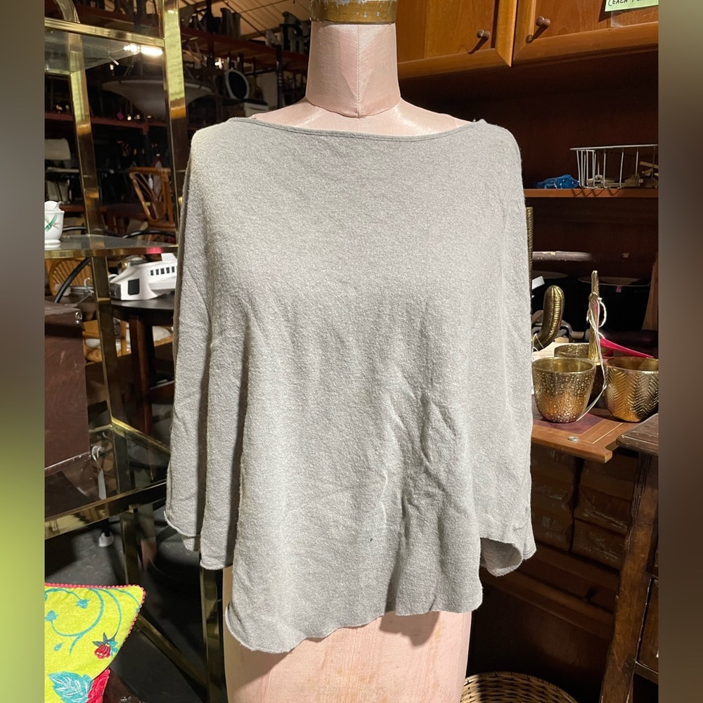 Helmut Lang | Gray | Quarter Sleeve | Boat Neck Sweater